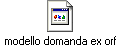modello domanda ex orf